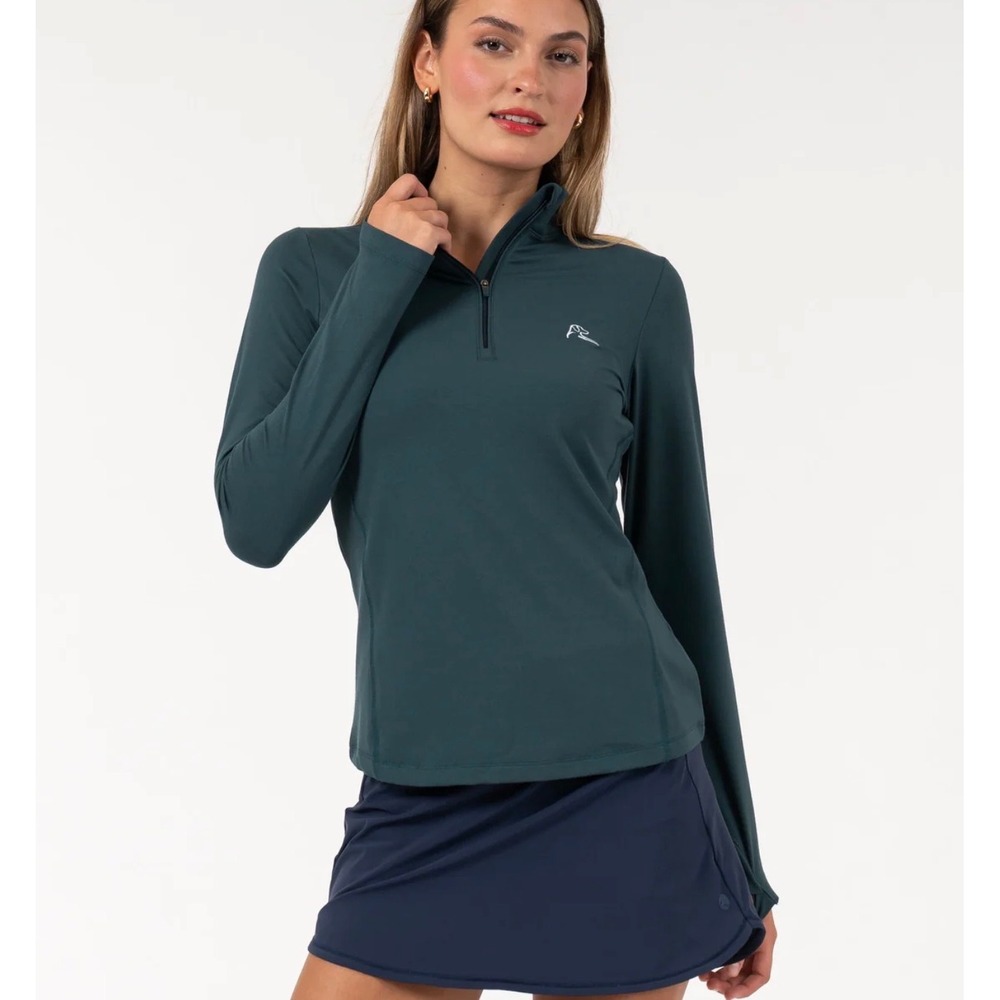 Rhoback Women's Solid Performance Q-Zip Pullover … - image 1